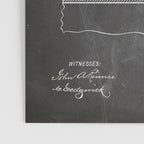 Acoustic Guitar Patent - Guitar Player Music Lover Art - Black Chalkboard Poster Gallery Image 3