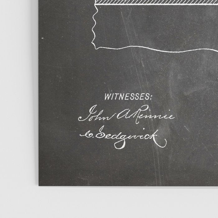 Acoustic Guitar Patent - Guitar Player Music Lover Art - Black Chalkboard Poster Gallery Image 3
