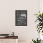 Acoustic Guitar Patent - Guitar Player Music Lover Art - Black Chalkboard Poster Gallery Image 2