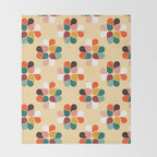 Retro geometry pattern no2 Throw Blanket Gallery Image 2