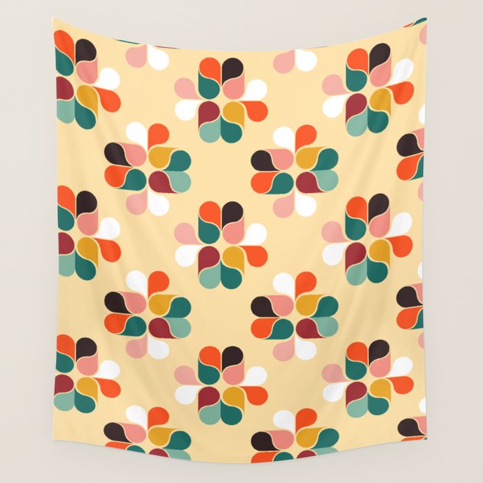 Retro geometry pattern no2 Wall Tapestry Gallery Image 4