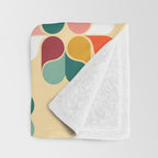 Retro geometry pattern no2 Throw Blanket Gallery Image 3
