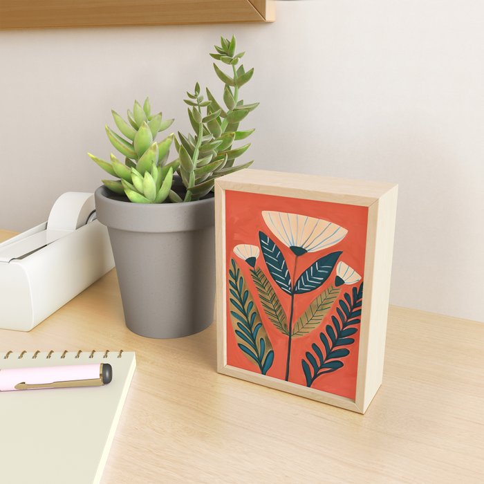 Folk Botanical Bloom Mini Art Print Gallery Image 2