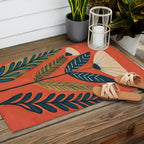 Folk Botanical Bloom Outdoor Rug Gallery Image 2