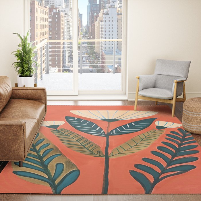 Folk Botanical Bloom Rug Gallery Image 4
