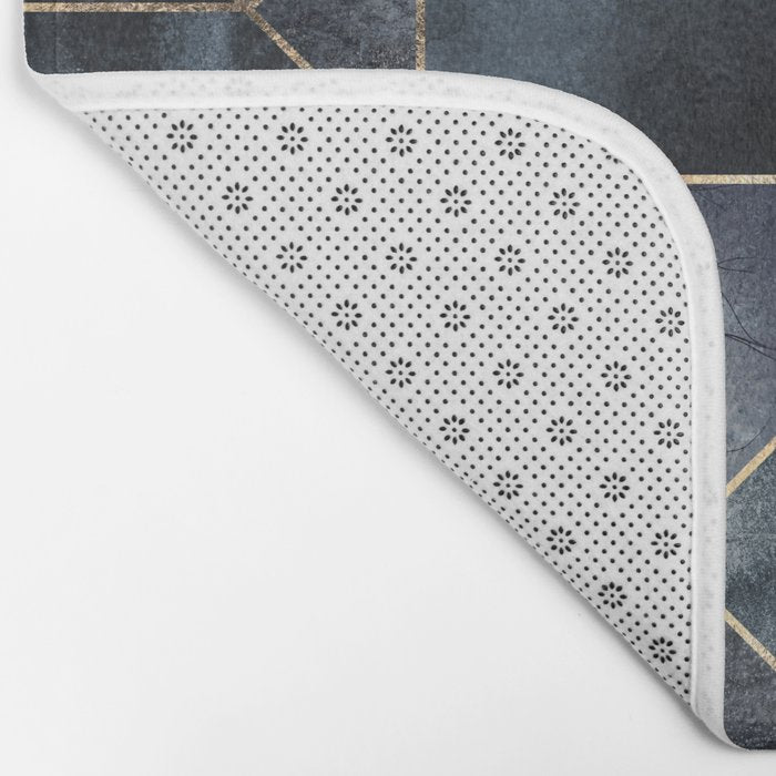 Abstract Nature - Dark Blue Bath Mat Gallery Image 2