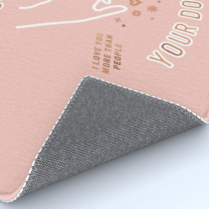 Can I Pet Your Dog - Rose Gold & Blush Palette Rug Gallery Image 4