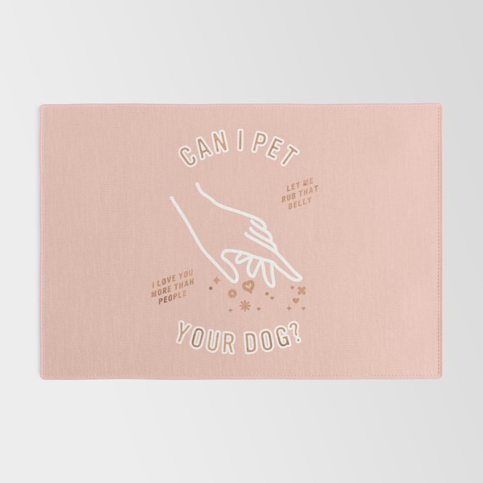 Can I Pet Your Dog - Rose Gold & Blush Palette Rug Gallery Image 2