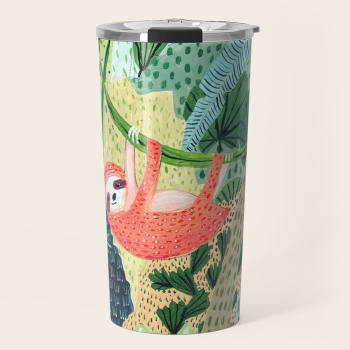 Jungle Sloth Family Travel Mug Gallery Image 1