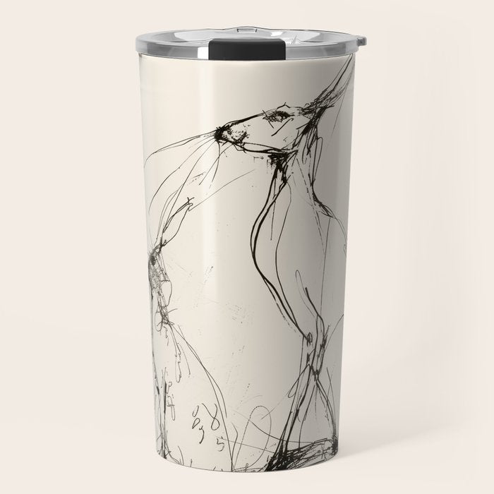 Hare Pair Travel Mug Gallery Image 1
