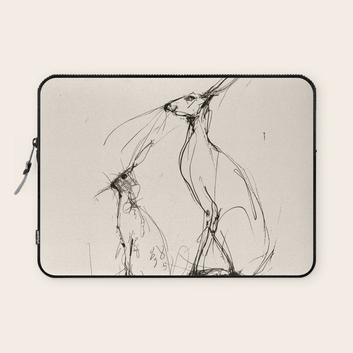 Hare Pair Laptop Sleeve Gallery Image 1