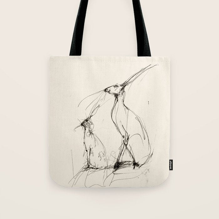 Hare Pair Tote Bag Gallery Image 1