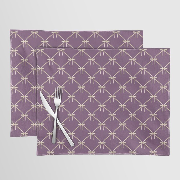 Bows & Ribbons Pattern XXXVI Lavender Purple Placemat Gallery Image 1