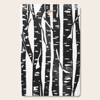 Woodcut Birches Black Cutting Board Gallery Image 1