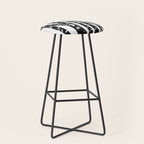 Woodcut Birches Black Stool Gallery Image 1