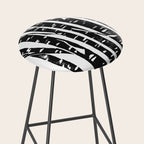 Woodcut Birches Black Stool Gallery Image 2
