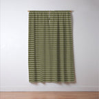 Cozy Stripes In Olive Green Window Curtain Gallery Image 3