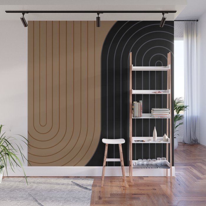 Two Tone Line Curvature XXXVI Wall Mural Gallery Image 1