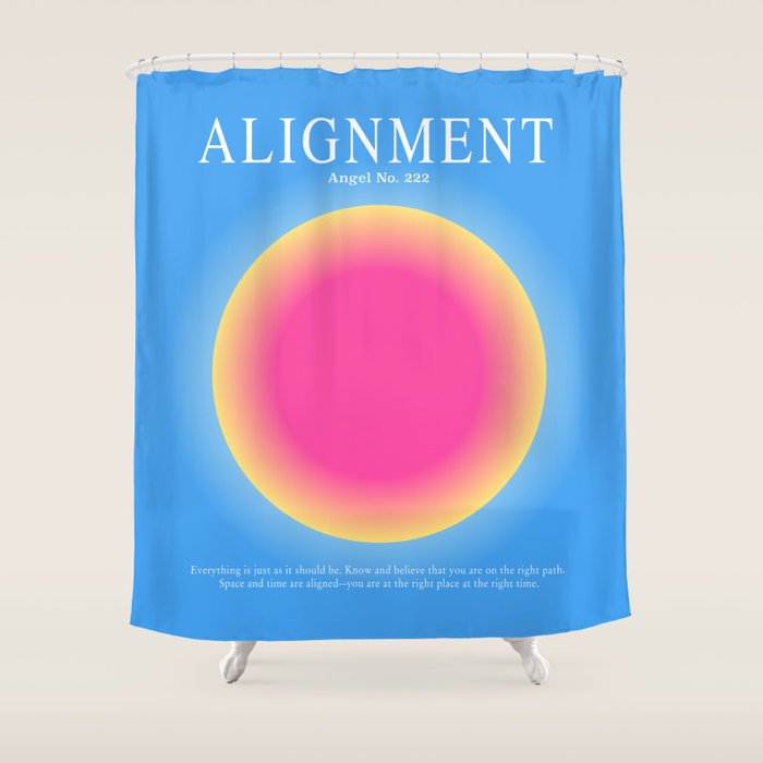 Gradient Angel Numbers: Angel Number 222 - Alignment  Shower Curtain Gallery Image 1