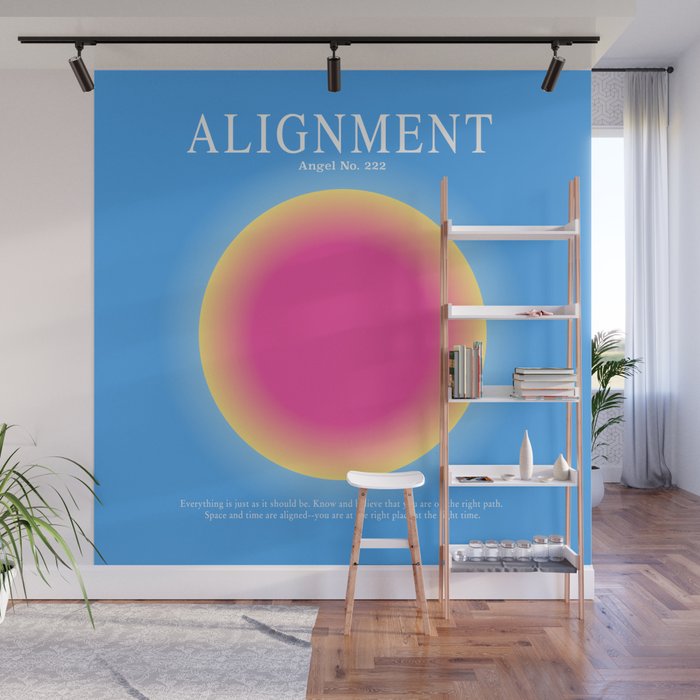 Gradient Angel Numbers: Angel Number 222 - Alignment  Wall Mural Gallery Image 1