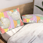 Striped Party Disco Ball muliticolor Pillow Sham Gallery Image 2