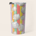 Striped Party Disco Ball muliticolor Travel Mug Gallery Image 3