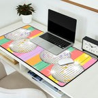 Striped Party Disco Ball muliticolor Desk Mat Gallery Image 2