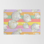 Striped Party Disco Ball muliticolor Rug Gallery Image 2