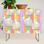 Striped Party Disco Ball muliticolor Credenza Gallery Image 1