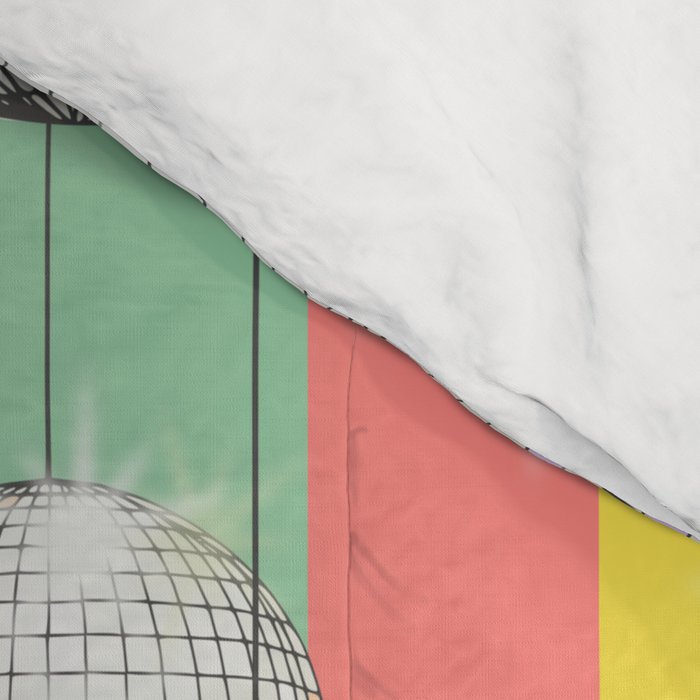 Striped Party Disco Ball muliticolor Comforter Gallery Image 4