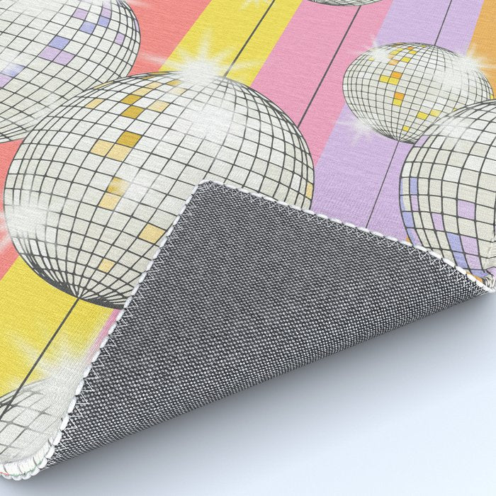 Striped Party Disco Ball muliticolor Rug Gallery Image 4