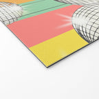 Striped Party Disco Ball muliticolor Welcome Mat Gallery Image 2