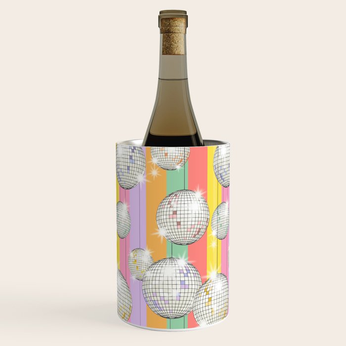 Striped Party Disco Ball muliticolor Wine Chiller Gallery Image 2