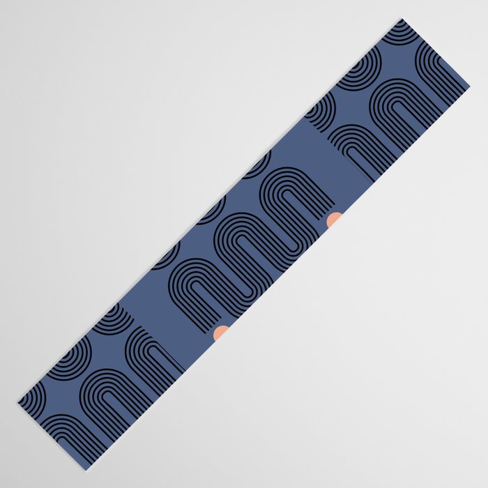 Abstraction_NEW_SUN_BLUE_LINE_POP_ART_Minimalism_0222A Table Runner Gallery Image 3