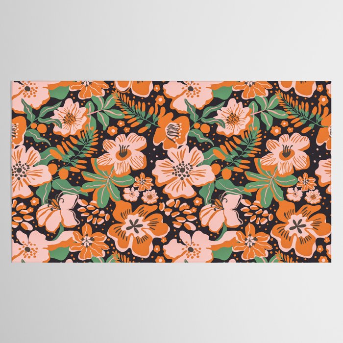 Orange flowers Tablecloth Gallery Image 2