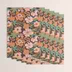 Orange flowers Wrapping Paper Gallery Image 3