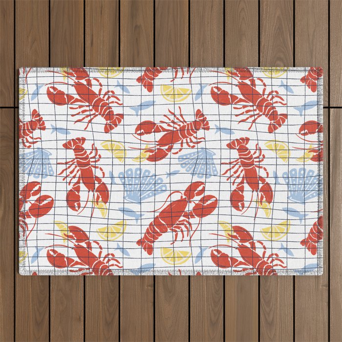 Fresh Catch Summer Lobster Outdoor Rug Gallery Image 1