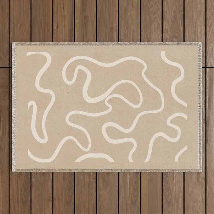 Abstract line art 244 Outdoor Rug Gallery Image 1