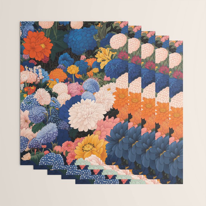 Floral Wall Art Botanical Poster Japanese Painting Maximalist Dopamine Decor Flower Print Wrapping Paper Gallery Image 3