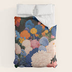Floral Wall Art Botanical Poster Japanese Painting Maximalist Dopamine Decor Flower Print Comforter Gallery Image 6