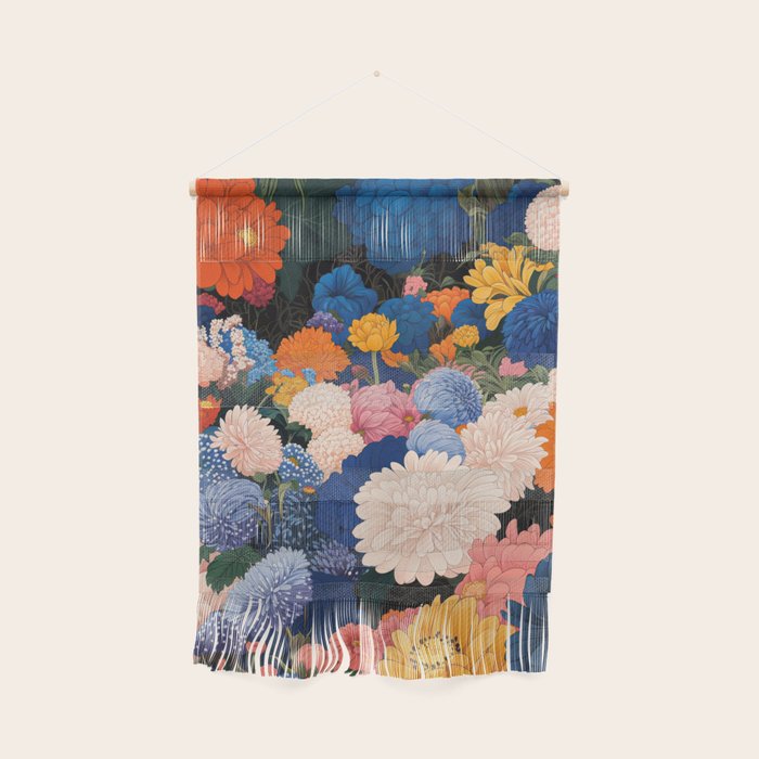 Floral Wall Art Botanical Poster Japanese Painting Maximalist Dopamine Decor Flower Print Wall Hanging Gallery Image 1