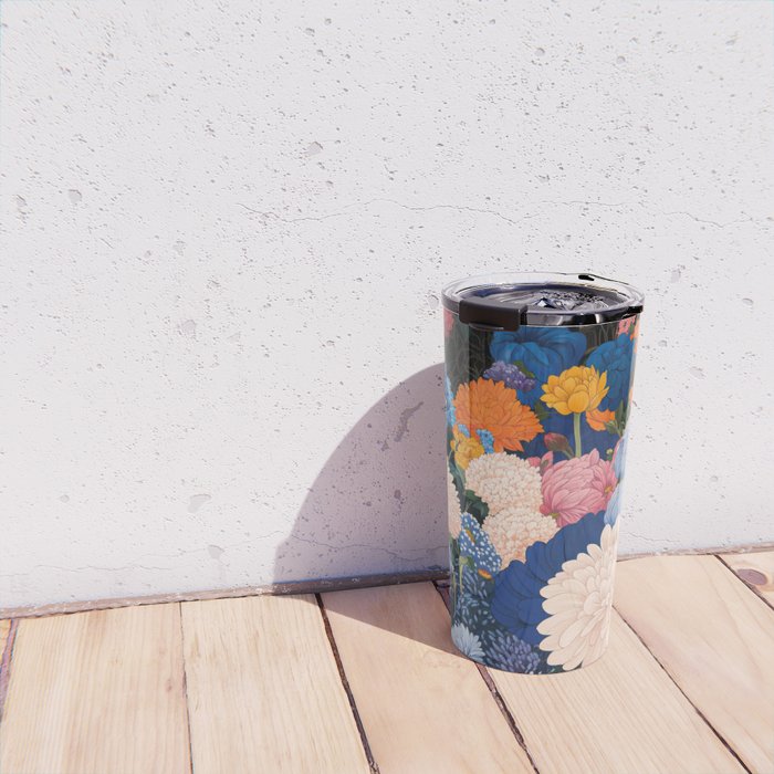Floral Wall Art Botanical Poster Japanese Painting Maximalist Dopamine Decor Flower Print Travel Mug Gallery Image 4