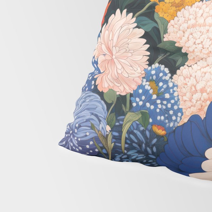 Floral Wall Art Botanical Poster Japanese Painting Maximalist Dopamine Decor Flower Print Pillow Sham Gallery Image 4
