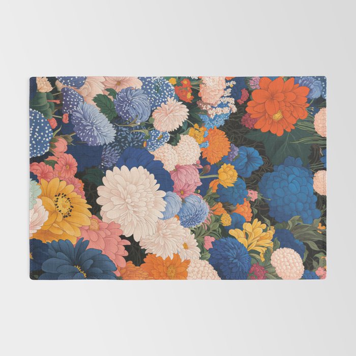 Floral Wall Art Botanical Poster Japanese Painting Maximalist Dopamine Decor Flower Print Rug Gallery Image 2