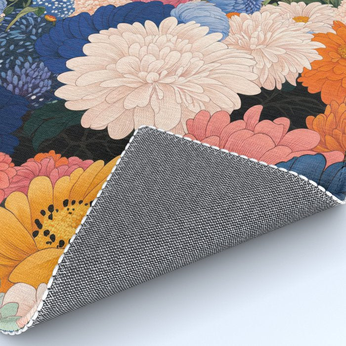 Floral Wall Art Botanical Poster Japanese Painting Maximalist Dopamine Decor Flower Print Rug Gallery Image 4