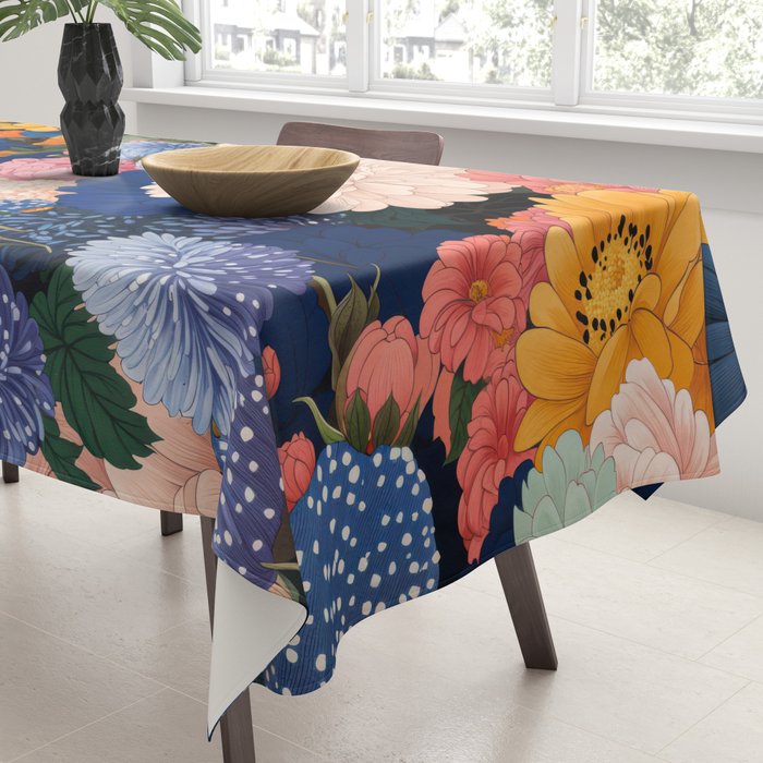 Floral Wall Art Botanical Poster Japanese Painting Maximalist Dopamine Decor Flower Print Tablecloth Gallery Image 3