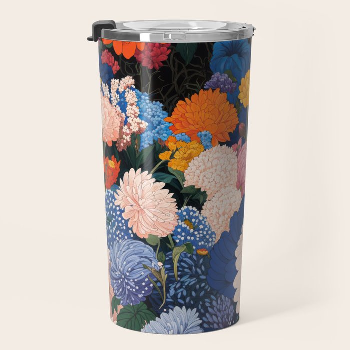 Floral Wall Art Botanical Poster Japanese Painting Maximalist Dopamine Decor Flower Print Travel Mug Gallery Image 3