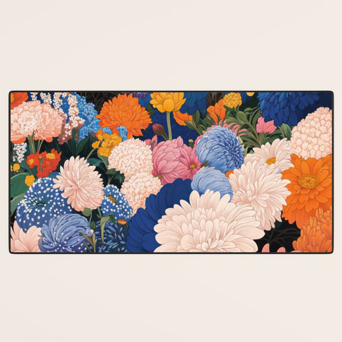 Floral Wall Art Botanical Poster Japanese Painting Maximalist Dopamine Decor Flower Print Desk Mat Gallery Image 3
