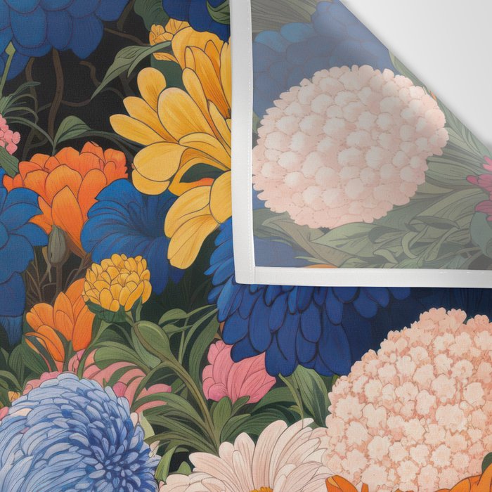 Floral Wall Art Botanical Poster Japanese Painting Maximalist Dopamine Decor Flower Print Wall Tapestry Gallery Image 3