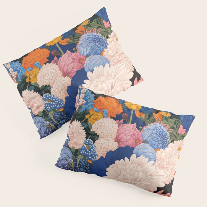 Floral Wall Art Botanical Poster Japanese Painting Maximalist Dopamine Decor Flower Print Pillow Sham Gallery Image 3